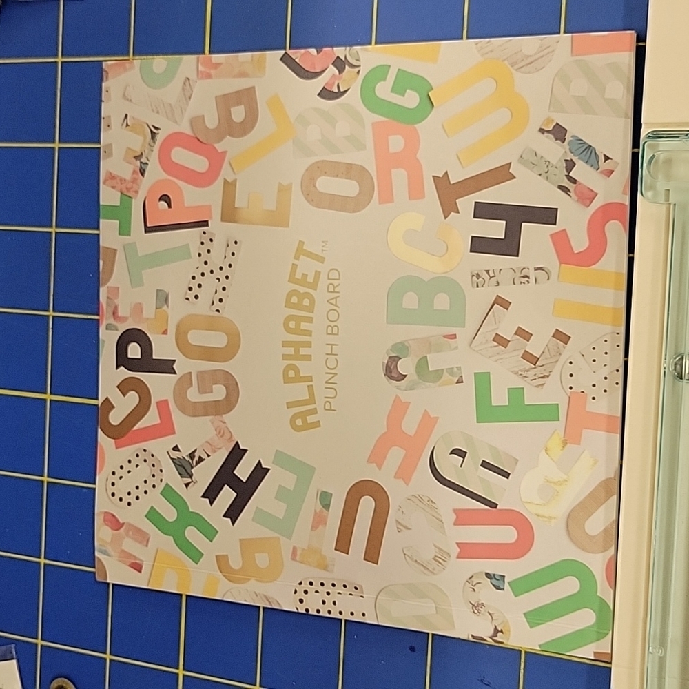 We R Memory Keepers Alphabet Punch Board - Mint/White - Picture 4 of 8